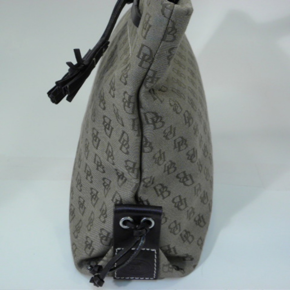 Dooney & Bourke Beige Canvas Leather Satchel - Picture 5 of 8